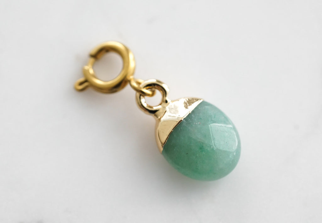 Maker Collection - Jade Dipped Oval Charm