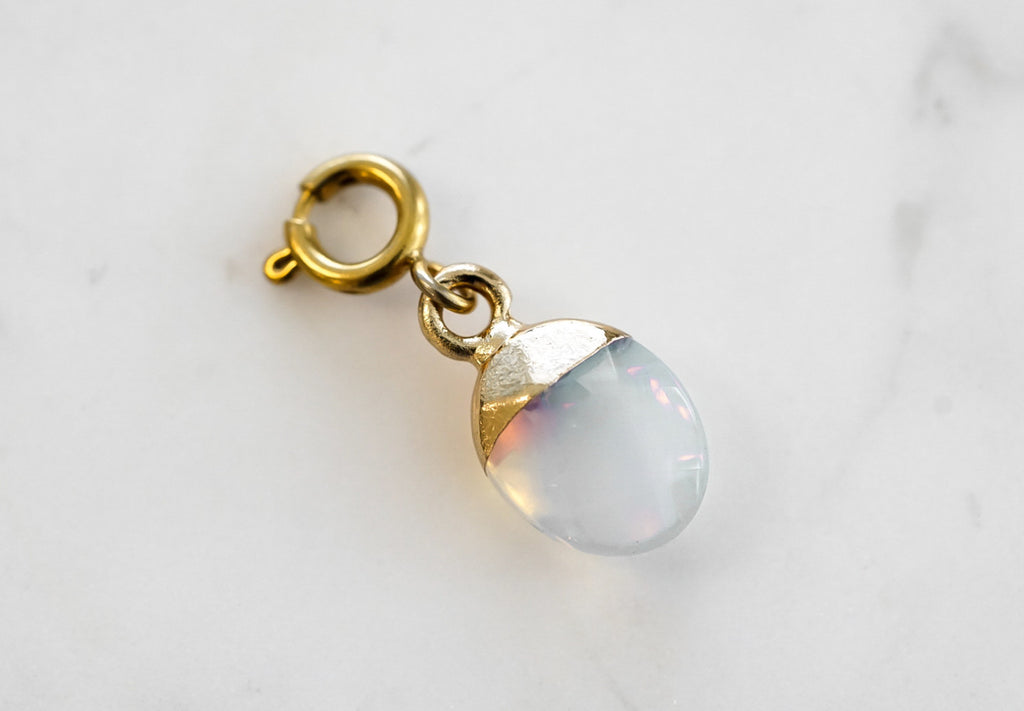 Maker Collection - Moonstone Dipped Oval Charm