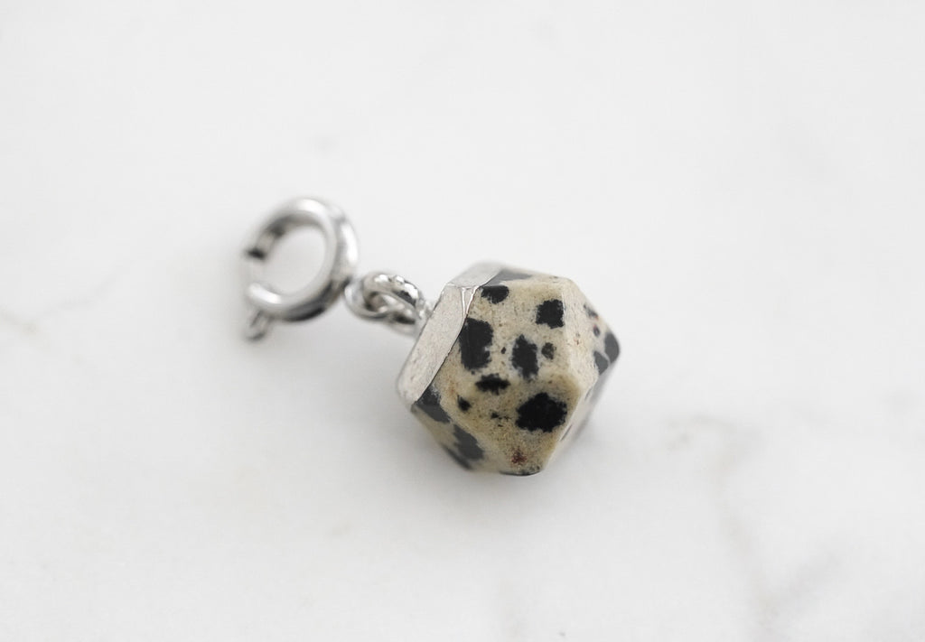 Maker Collection - Silver Speckle Icosahedron Charm