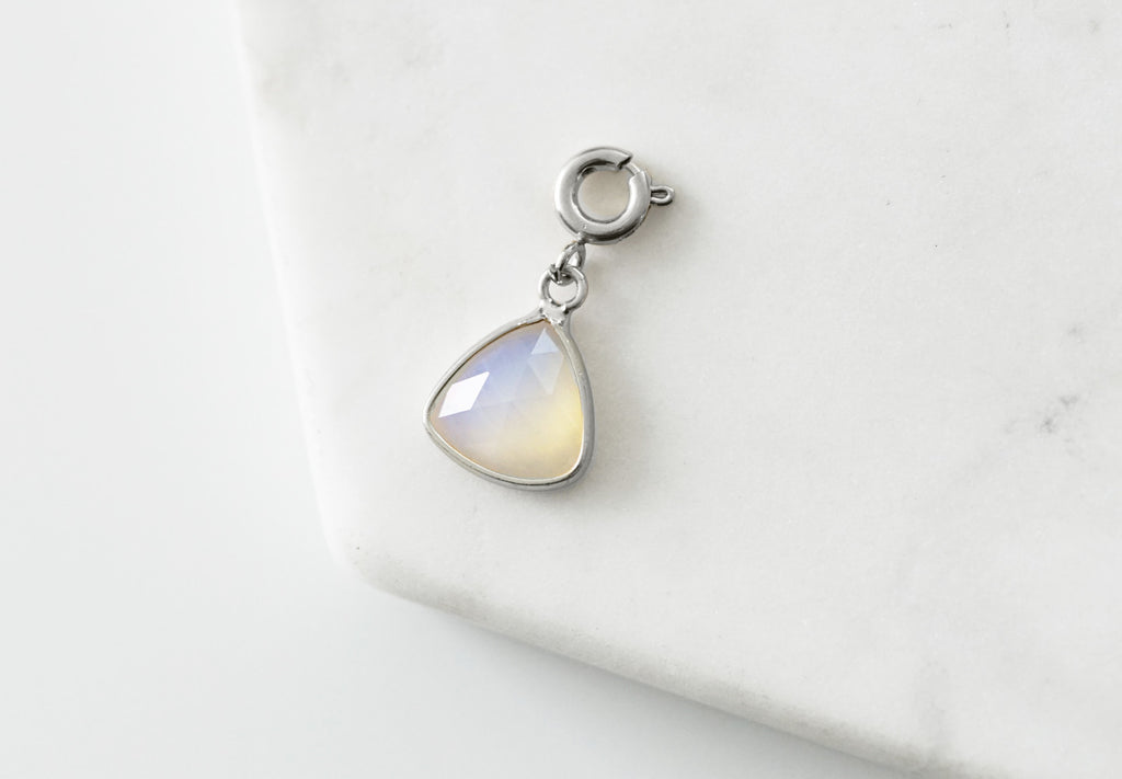 Maker Collection - Silver Moonstone Reuleaux Charm