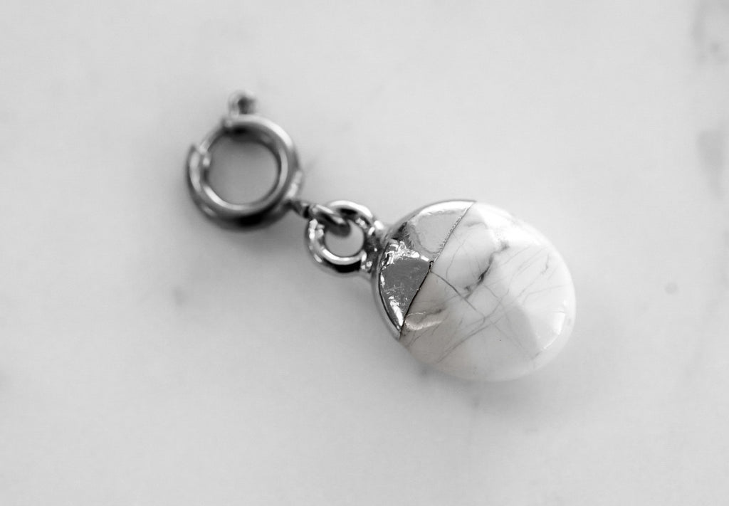 Maker Collection - Silver Pepper Dipped Oval Charm