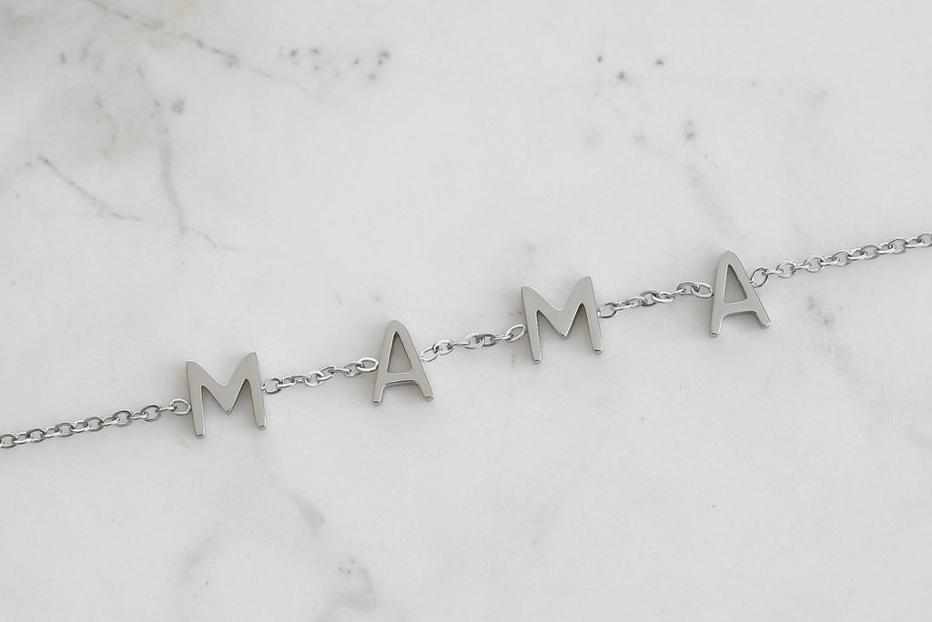 Mama Collection - Silver Letter Bracelet