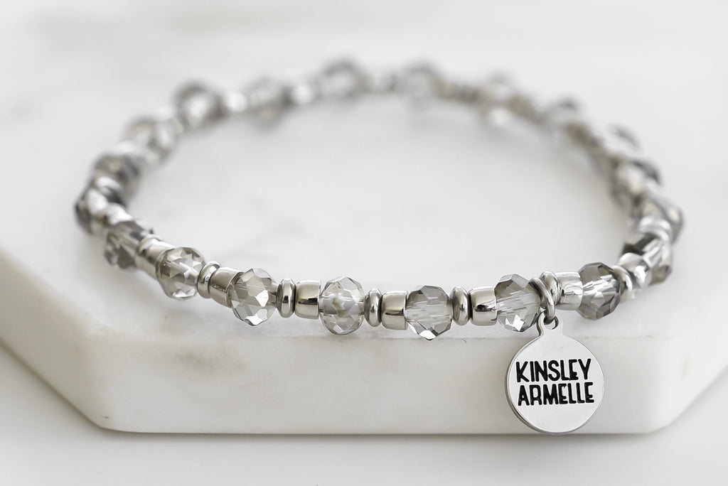 Manor Collection - Silver Crystal Glass Bracelet