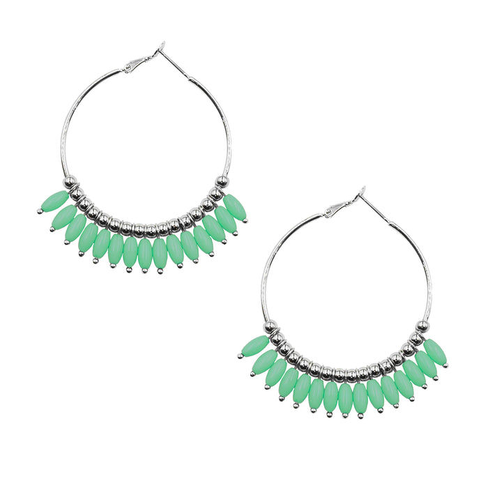 Mariana Collection - Silver Mint Earrings