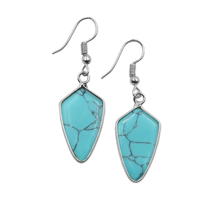 Maxi Collection - Silver Turquoise Earrings (Ambassador)