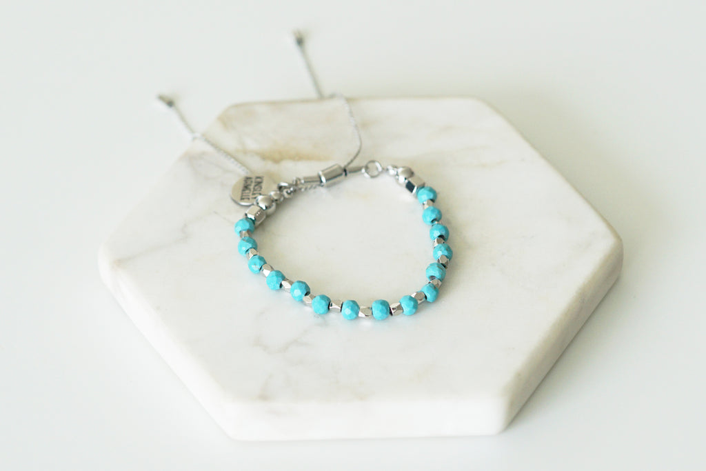 Merci Collection - Silver Turquoise Bracelet
