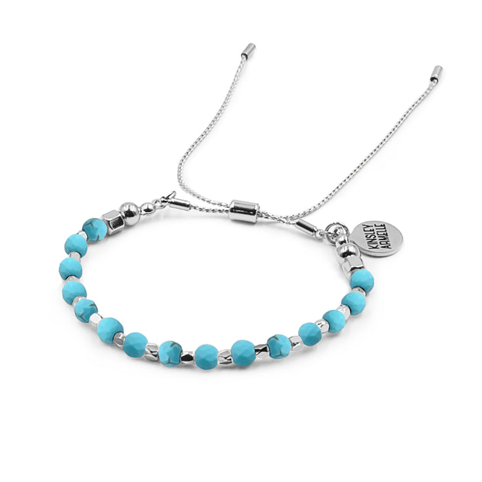 Merci Collection - Silver Turquoise Bracelet (Wholesale)