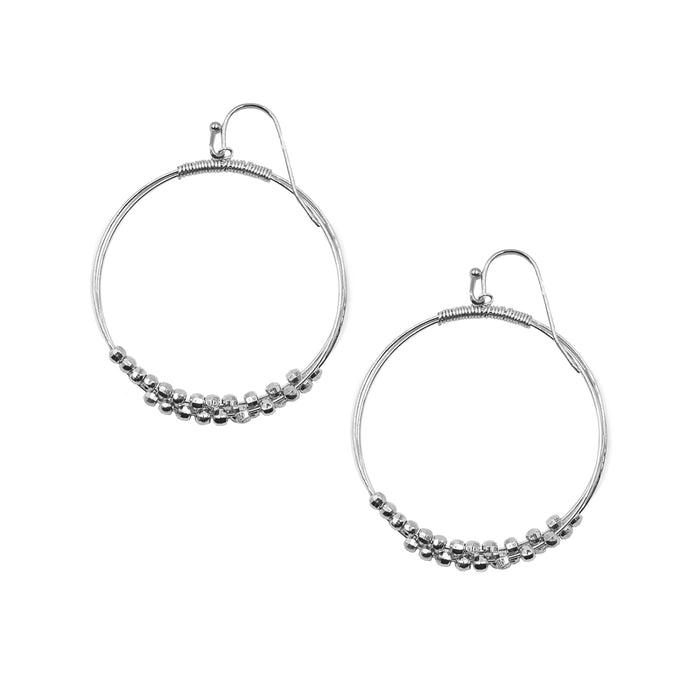 Metallic Collection - Silver Ory Earrings (Wholesale)