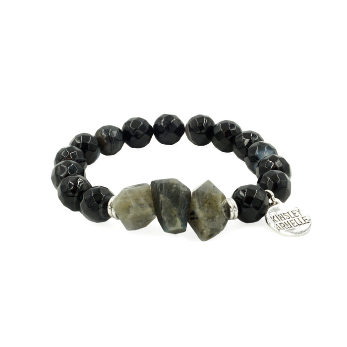 Mineral Collection - Silver Coal Bracelet