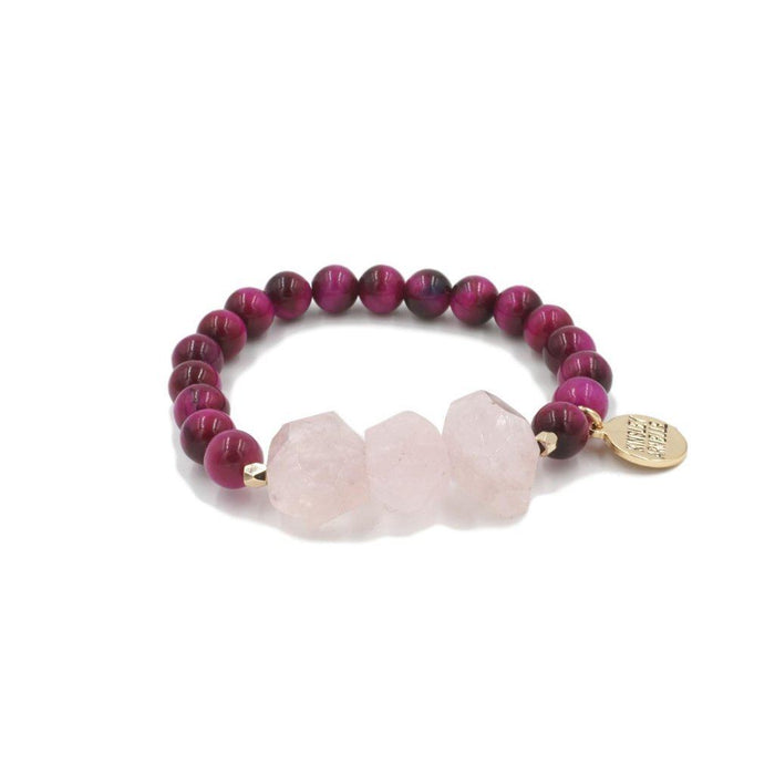 Mineral Collection - Raspberry Wine Bracelet (Wholesale) - Kinsley Armelle