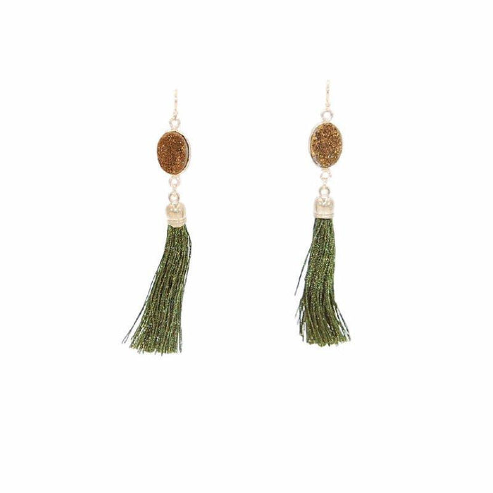 Fringe Collection - Moss Drop Earrings (Wholesale) - Kinsley Armelle