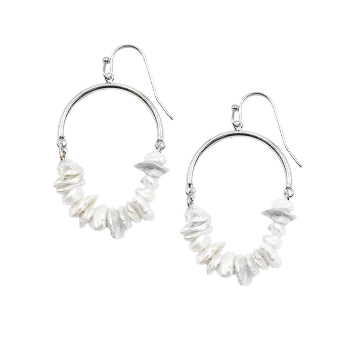 Naomi Collection - Silver Perla Earrings (Limited Edition)