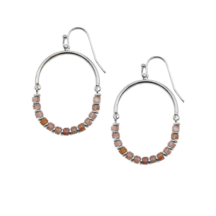 Naomi Collection - Silver Ruby Earrings (Ambassador)