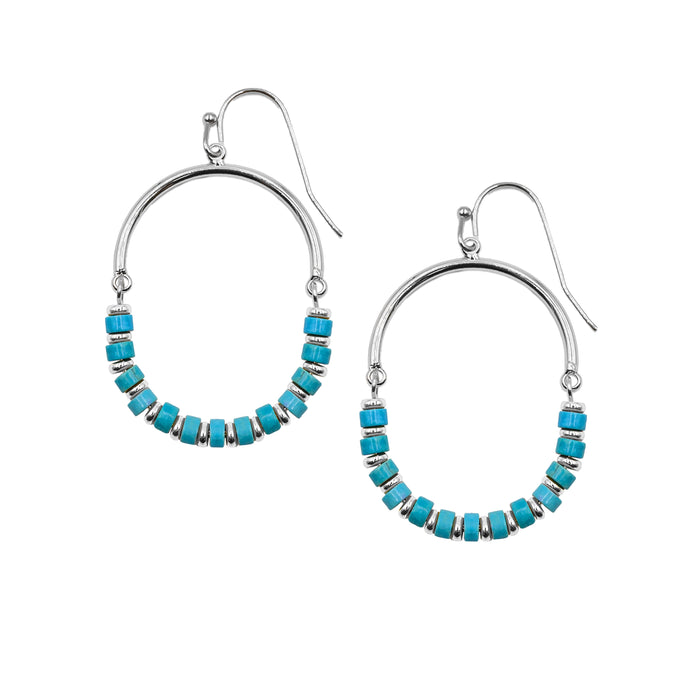 Naomi Collection - Silver Turquoise Earrings (Ambassador)
