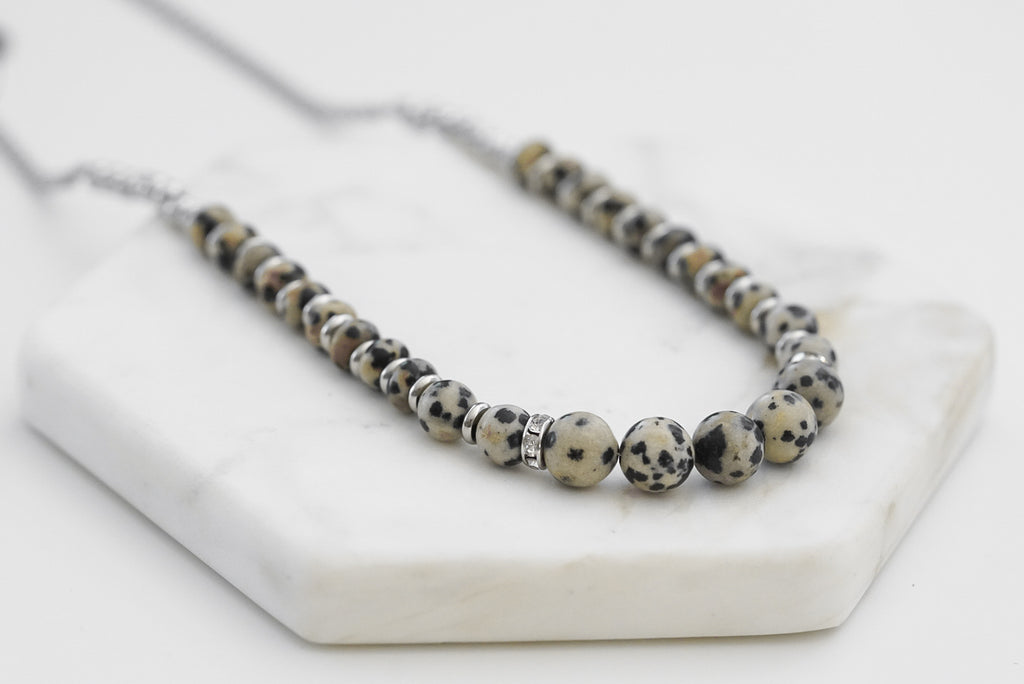 Phoebe Collection - Silver Speckle Necklace