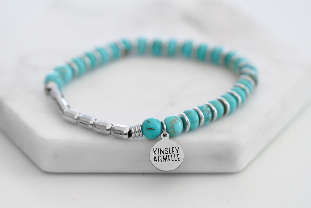 Phoebe Collection - Silver Turquoise Bracelet