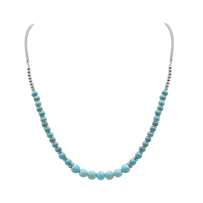 Phoebe Collection - Silver Turquoise Necklace (Ambassador)