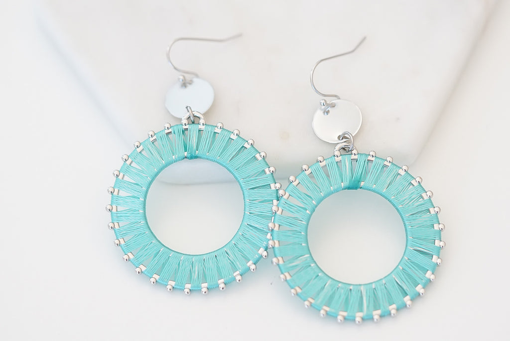 Pinnie Collection - Silver Mint Earrings