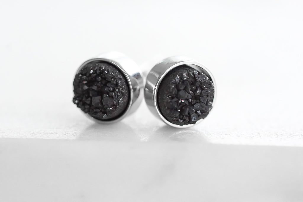 Regal Collection - Silver Raven Stud Earrings
