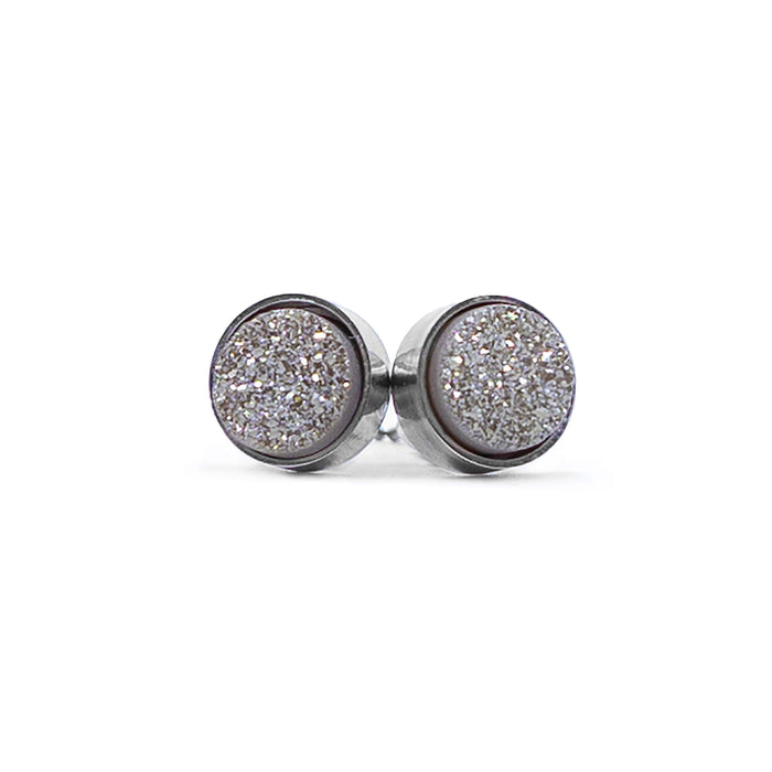 Regal Collection - Silver Stormy Stud Earrings (Wholesale)