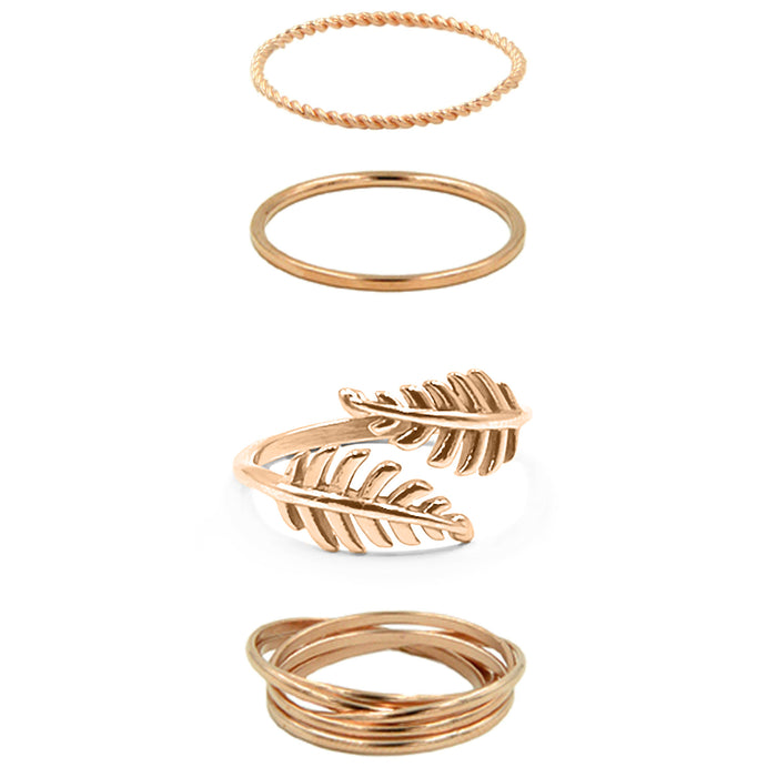 Rose Gold Myla Ring Set (Wholesale)