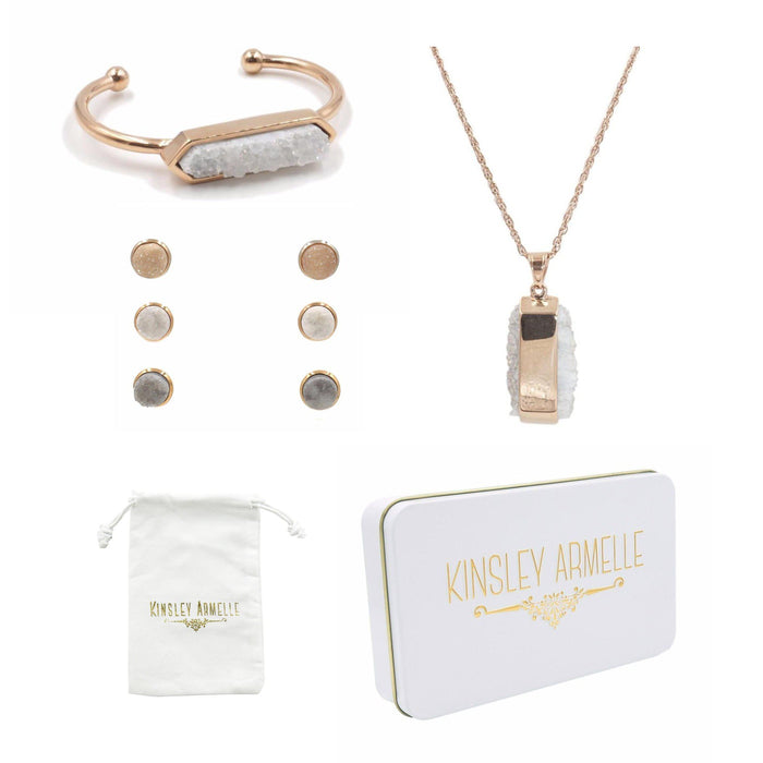 Stone Rose Gold Quartz Gift Set
