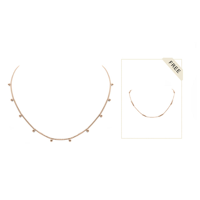 Rose Gold Raisa Necklace Set (Wholesale)