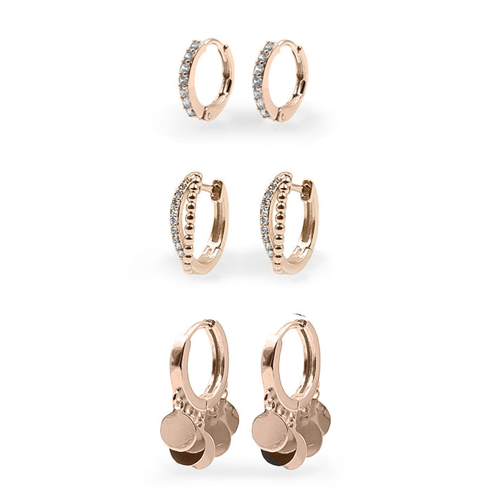 Rose Gold Thalia Earrings Set