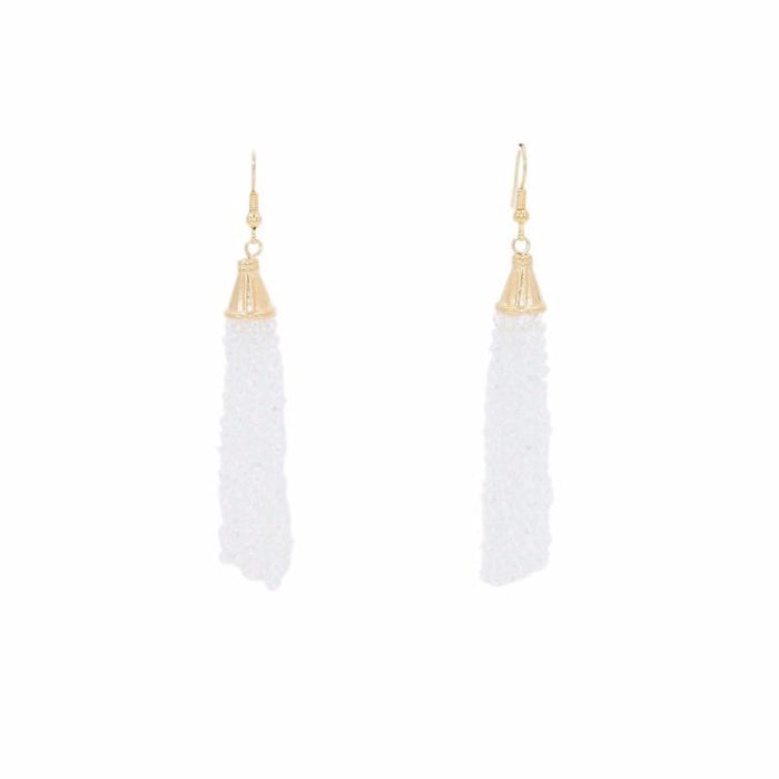Tassel Collection - Crystal Glass Beaded Earrings - Kinsley Armelle
