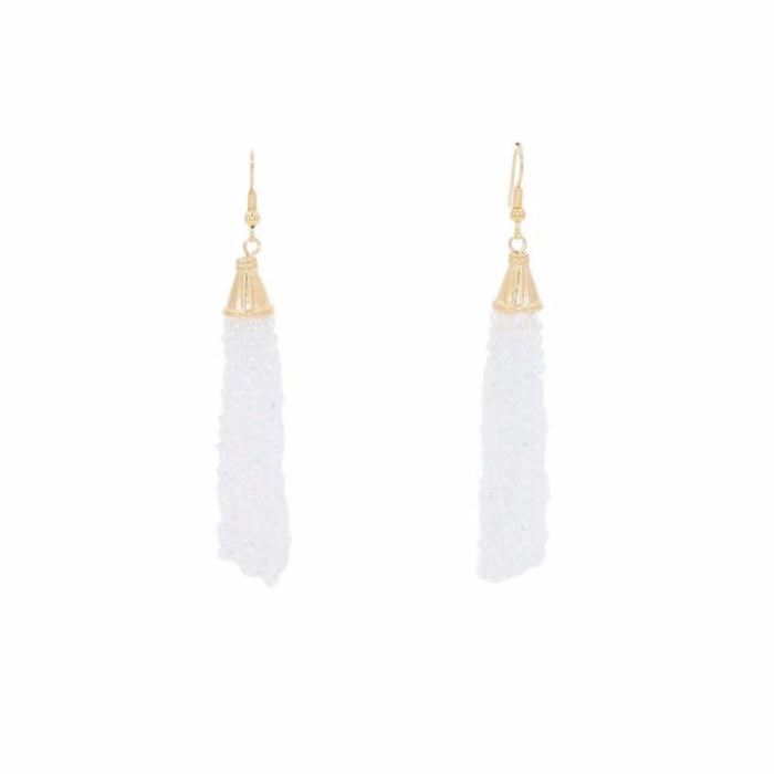 Tassel Collection - Crystal Glass Beaded Earrings (Ambassador) - Kinsley Armelle
