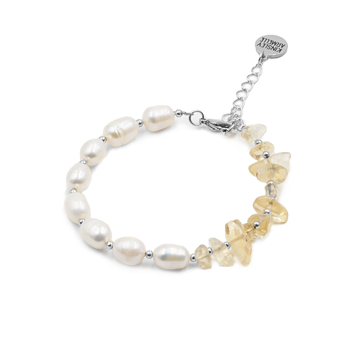 Seaside Collection - Silver Amber Bracelet