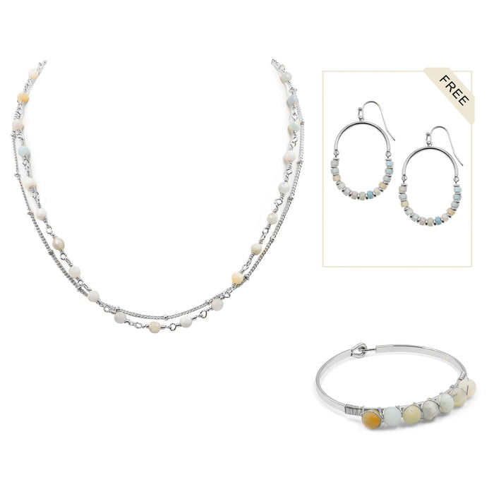 Silver Asa Jewelry Set (Wholesale)