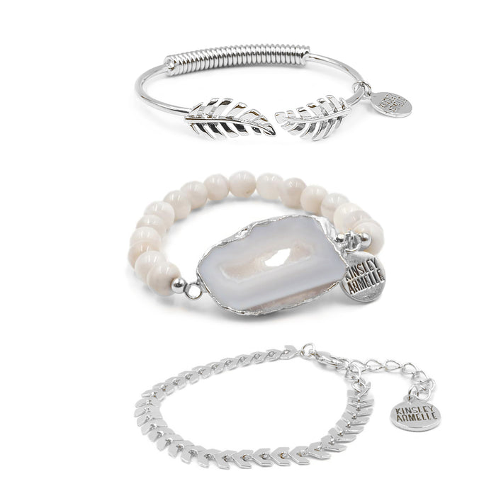 Silver Aveta Bracelet Stack (Wholesale)