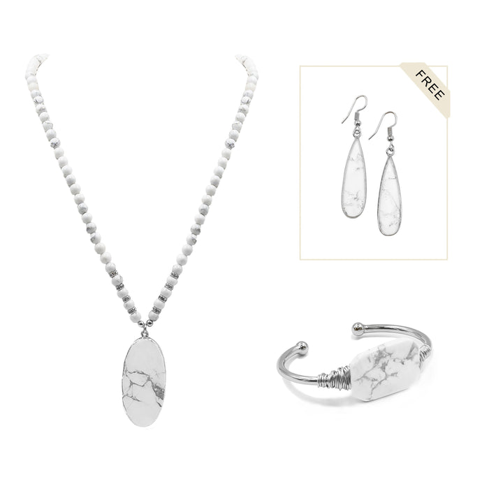 Silver Elliot Jewelry Set (Wholesale)