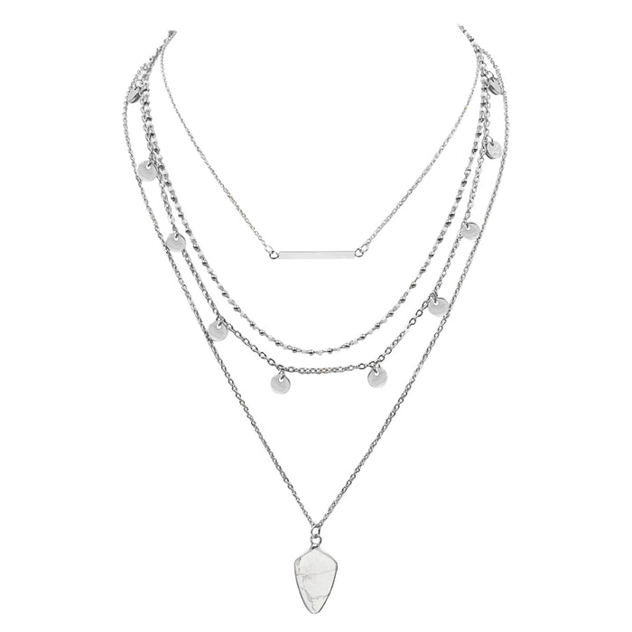 Silver Elsie Necklace Set (Wholesale)
