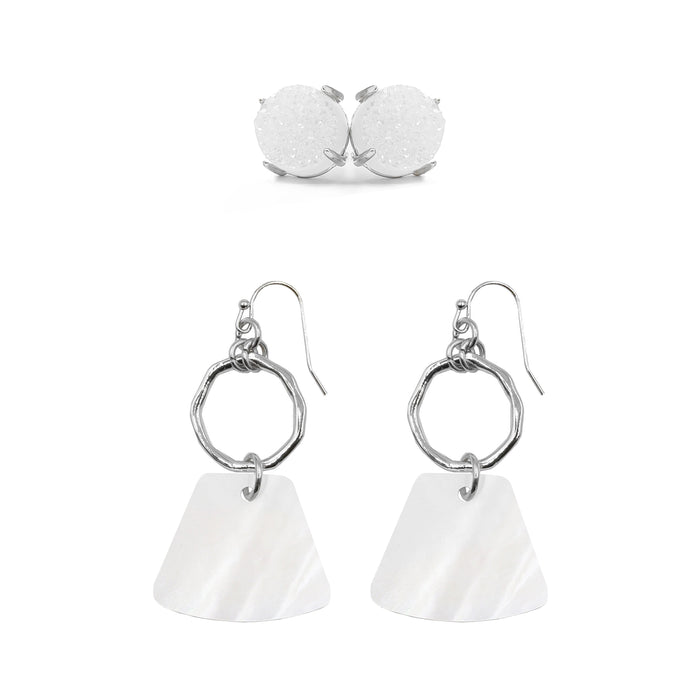 Silver Emma Earrings Set (Wholesale)
