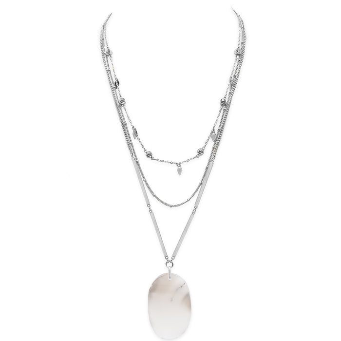Silver Irene Necklace Set (Wholesale)