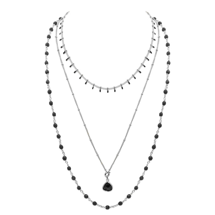 Silver Irina Necklace Set (Wholesale)