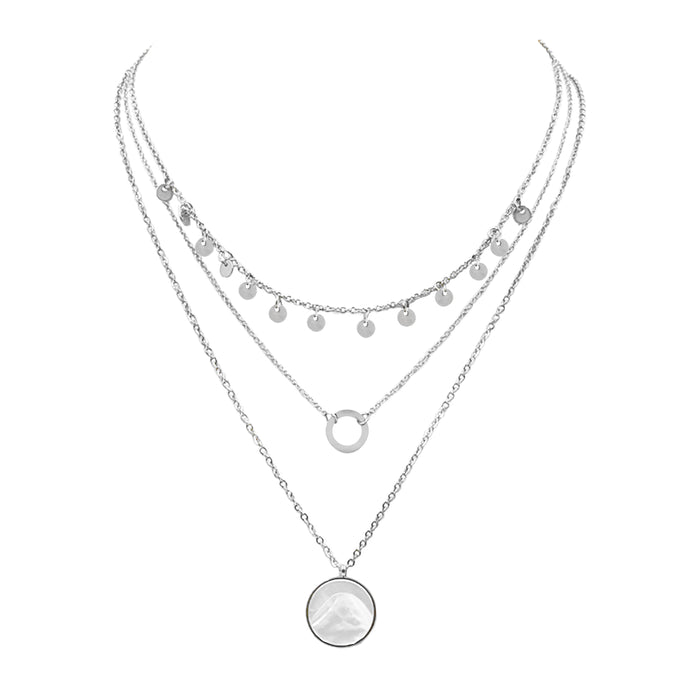 Silver Kyla Necklace Set (Wholesale)