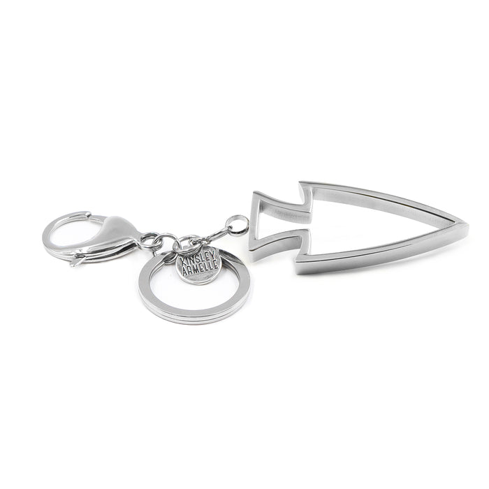 Accessory Collection - Silver Jasper Arrowhead Keychain (Wholesale)