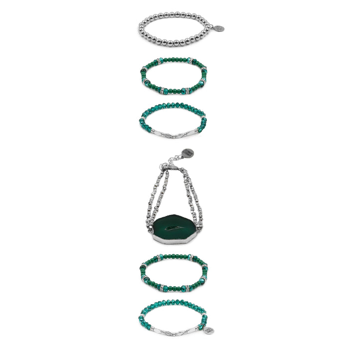 Silver Juniper Bracelet Stack (Wholesale)