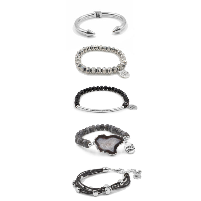 Silver Korbin Bracelet Stack (Wholesale)