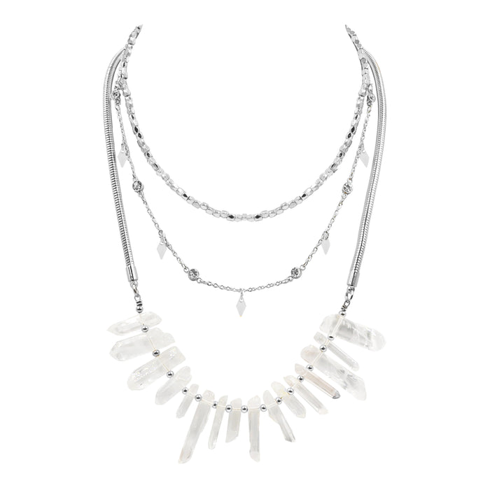 Silver Lexi Necklace Set (Wholesale)