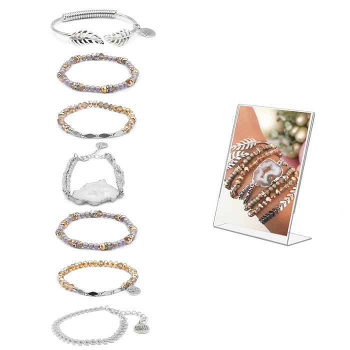 Silver Nailah Bracelet Stack (Wholesale)