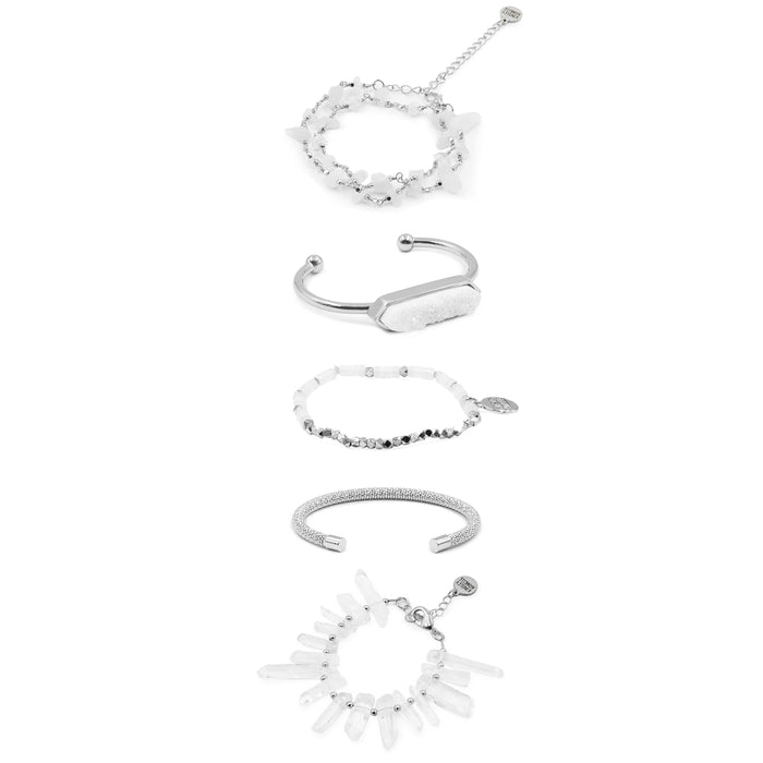Silver Ophelia Bracelet Stack
