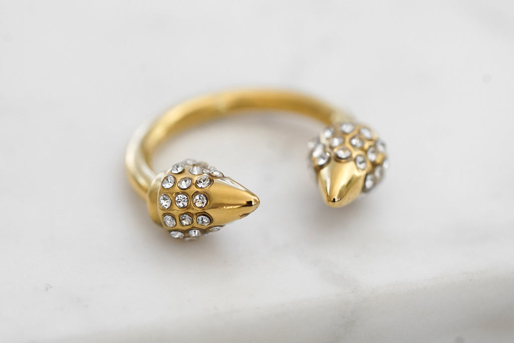 Spike Collection - Gold Bling Ring