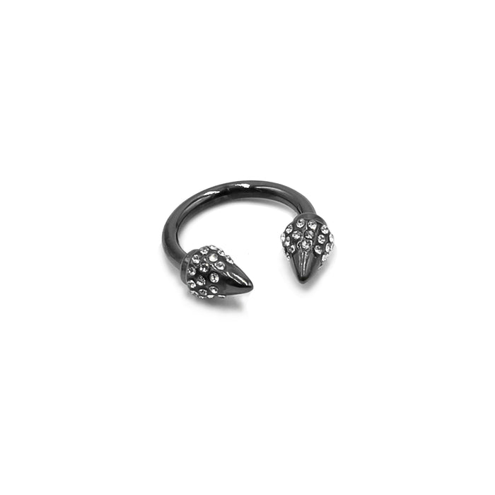 Spike Collection - Black Bling Ring (Wholesale)