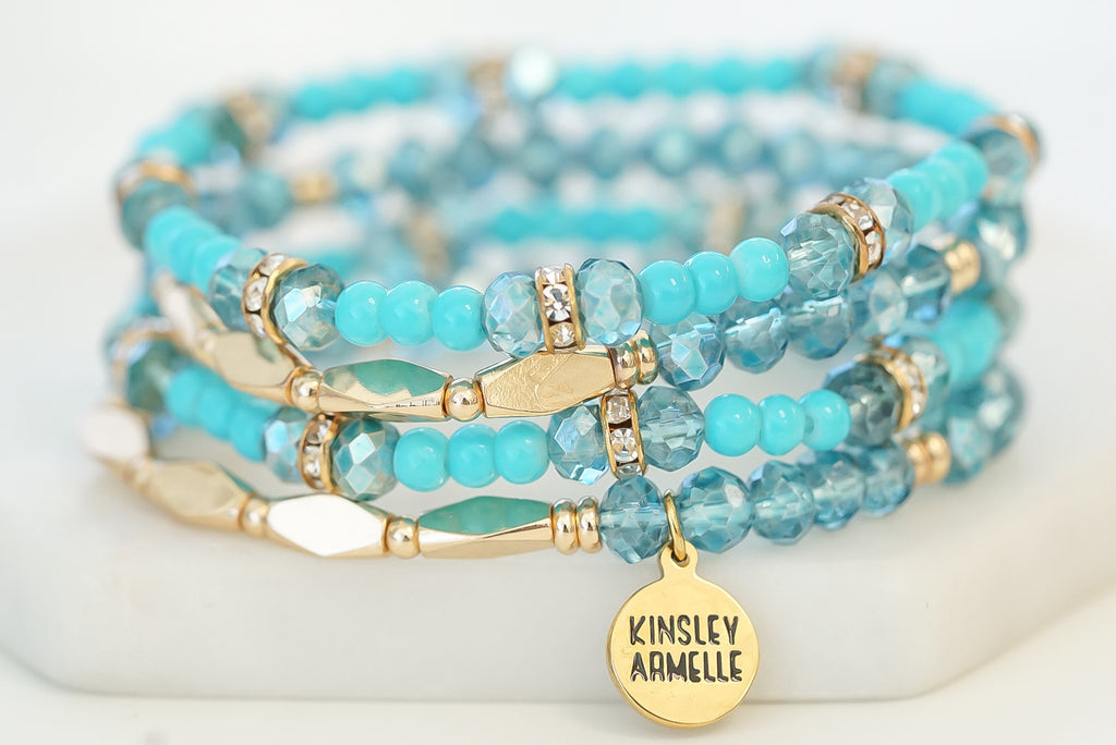Stacked Collection - Azure Bracelet Set