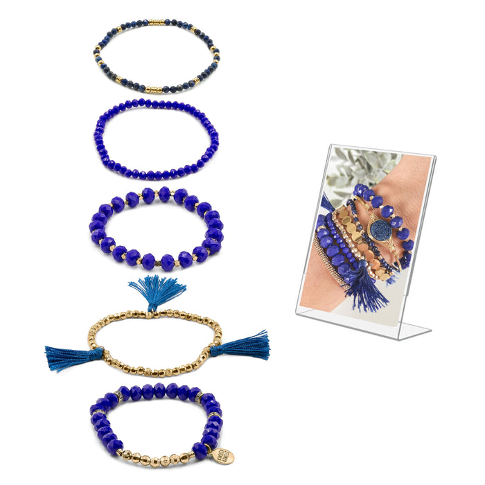 Stacked Collection - Cobalt Bracelet Set (Wholesale)