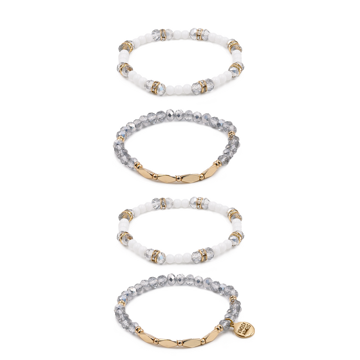 Stacked Collection - Crystal Glass Bracelet Set